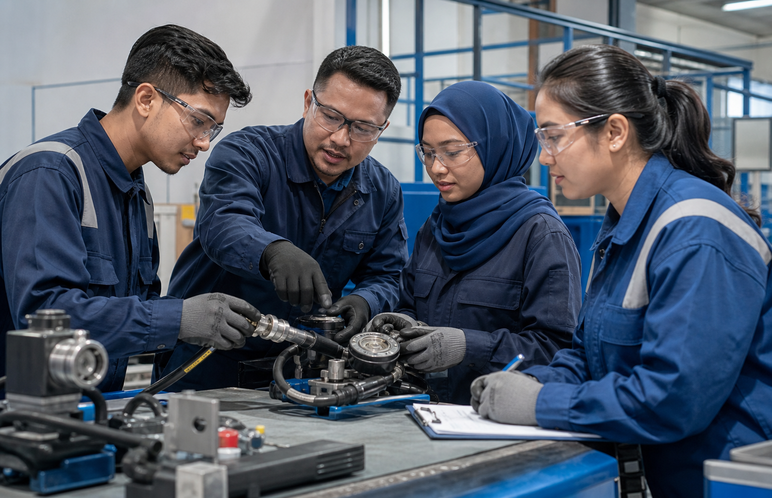 Participants building workplace capability through supervised practical training